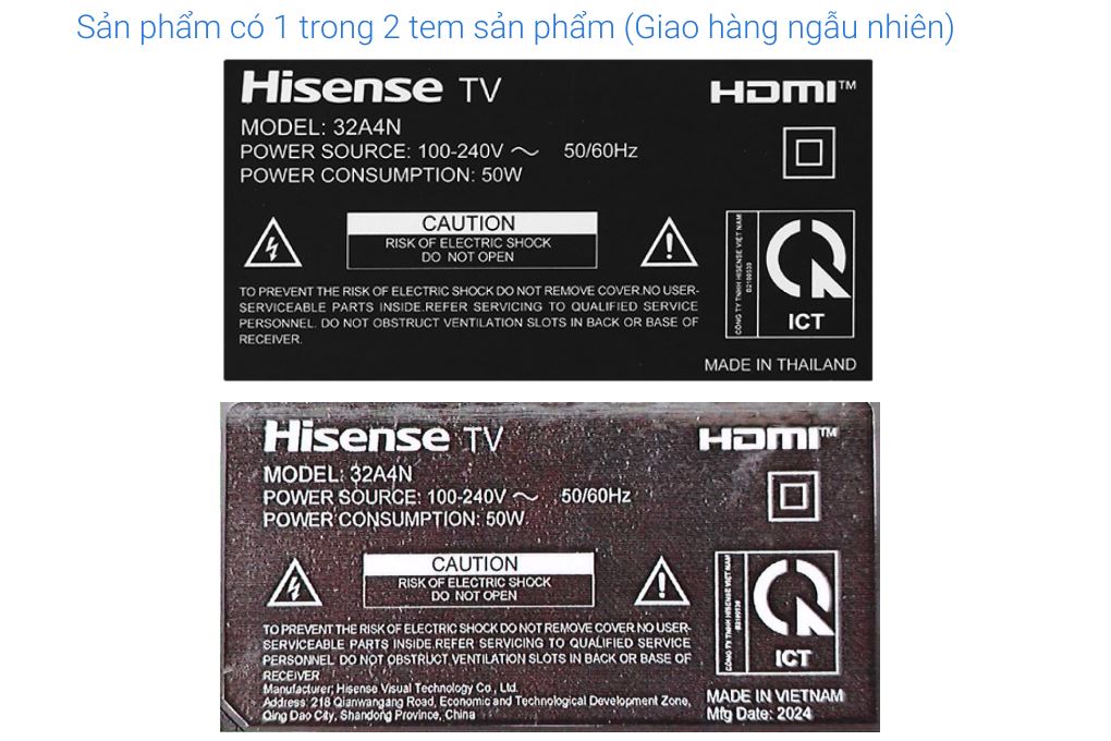 Android Tivi Hisense 32 inch 32A4N Màu Đen