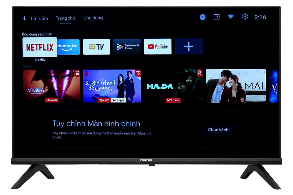 Android Tivi Hisense 32 inch 32A4N Màu Đen