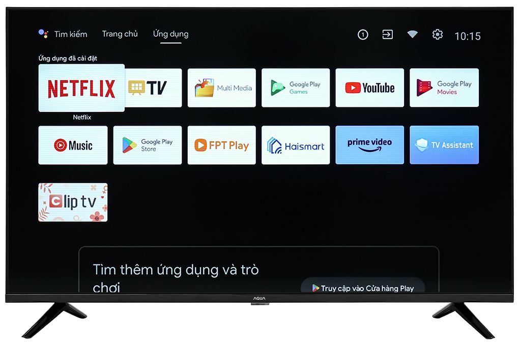 Android Tivi Aqua FHD 43 inch AQT43K800FG Màu Đen