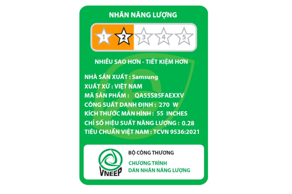 Smart Tivi OLED Samsung AI 4K 55 inch QA55S85F Màu Đen