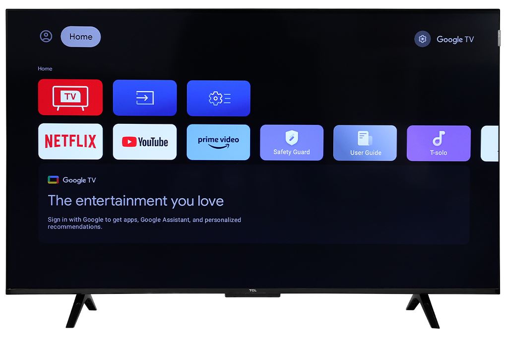 Google Tivi QLED TCL AI 4K 43 inch 43P7K Màu Đen