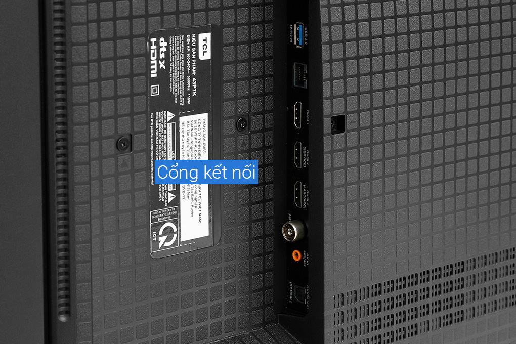 Google Tivi QLED TCL AI 4K 43 inch 43P7K Màu Đen