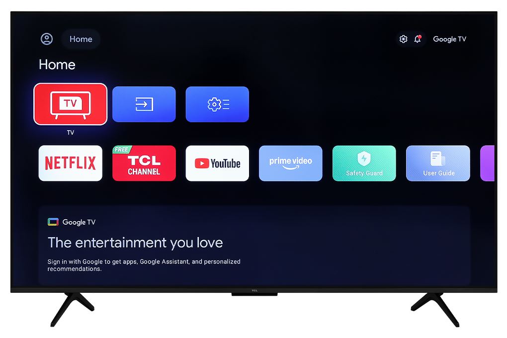 Google Tivi QD-Mini LED TCL AI 4K 55 inch 55C6KS Màu Đen