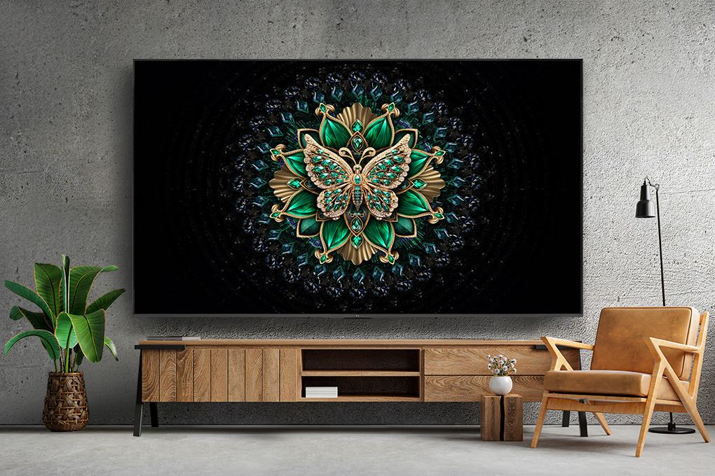 Google Tivi QD-Mini LED TCL AI 4K 85 inch 85C6K Màu Đen