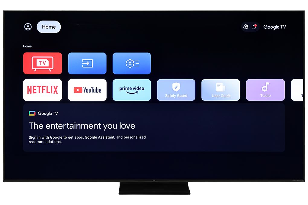 Google Tivi QD-Mini LED TCL AI 4K 75 inch 75C7K Màu Đen