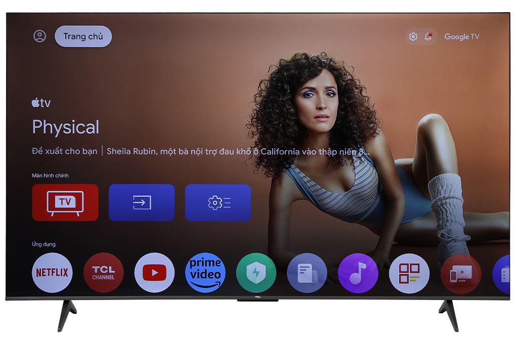 Google Tivi TCL AI 4K 75 inch 75P69K Màu Đen