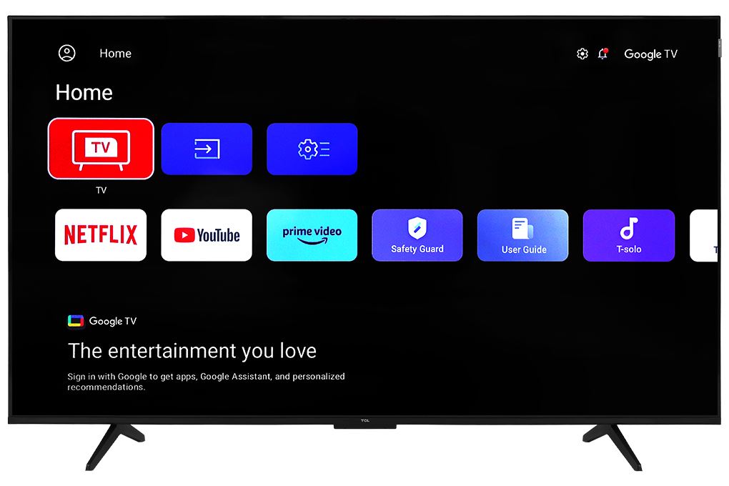 Google Tivi QLED TCL AI 4K 55 inch 55P7K Màu Đen