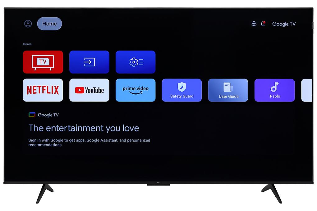 Google Tivi QLED TCL AI 4K 65 inch 65P7K Màu Đen