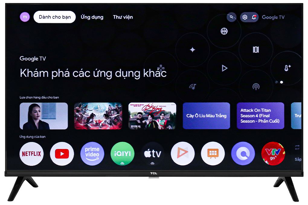 Google Tivi QLED TCL AI FHD 32 inch 32S5K Màu Đen
