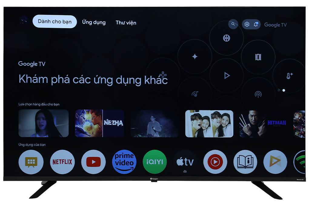 Google Tivi Casper 4K 55 inch D55UGC620 Màu Đen