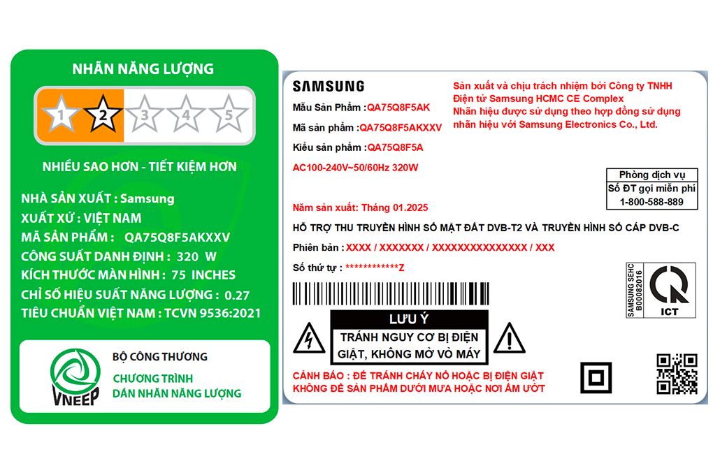 Smart Tivi QLED Samsung AI 4K 75 inch QA75Q8F5 Màu Đen