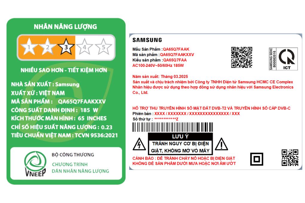 Smart Tivi QLED Samsung AI 4K 65 inch QA65Q7FA Màu Đen