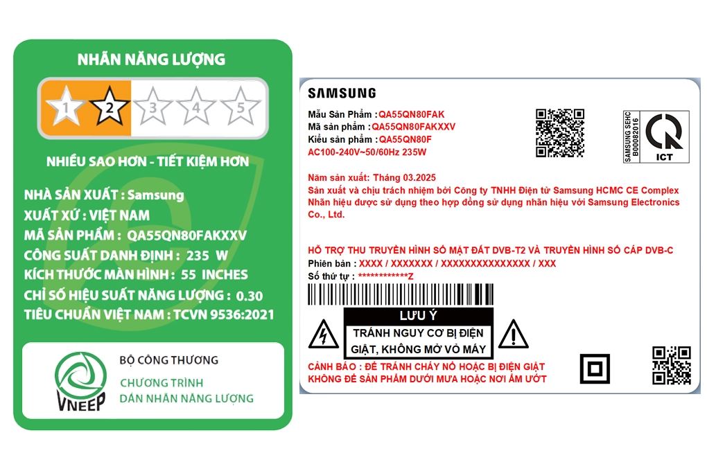 Smart Tivi Neo QLED Samsung AI 4K 55 inch QA55QN80F Màu Đen