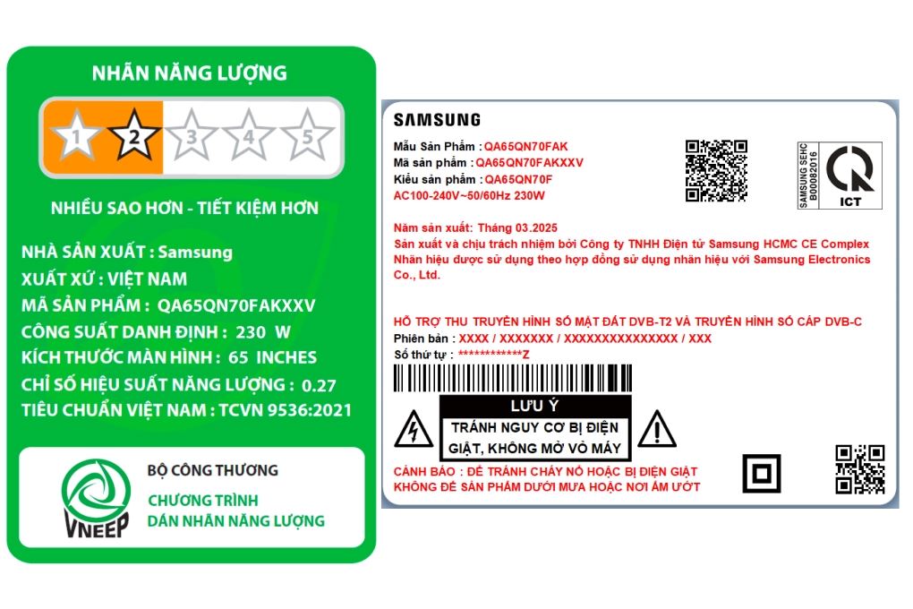 Smart Tivi Neo QLED Samsung AI 4K 65 inch QA65QN70F Màu Đen