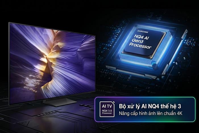 Smart Tivi OLED Samsung AI 4K 65 inch QA65S90F Màu Đen