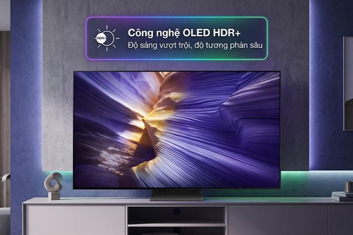 Smart Tivi OLED Samsung AI 4K 65 inch QA65S90F Màu Đen