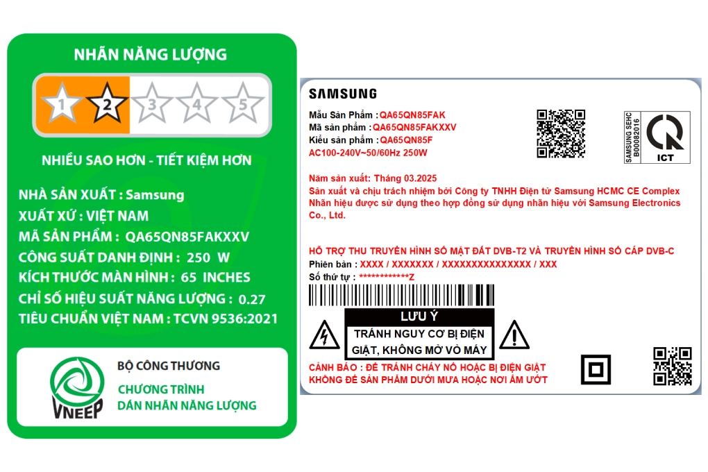 Smart Tivi Neo QLED Samsung AI 4K 65 inch QA65QN85F Màu Đen