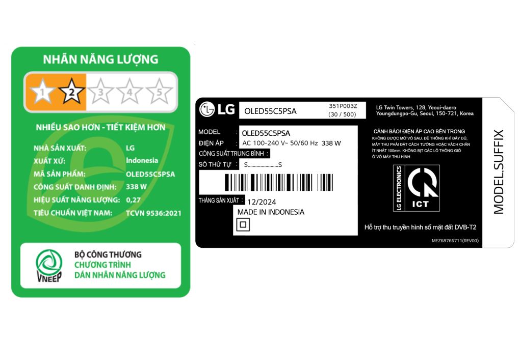 Smart Tivi OLED evo LG AI 4K 55 inch OLED55C5PSA Màu Đen