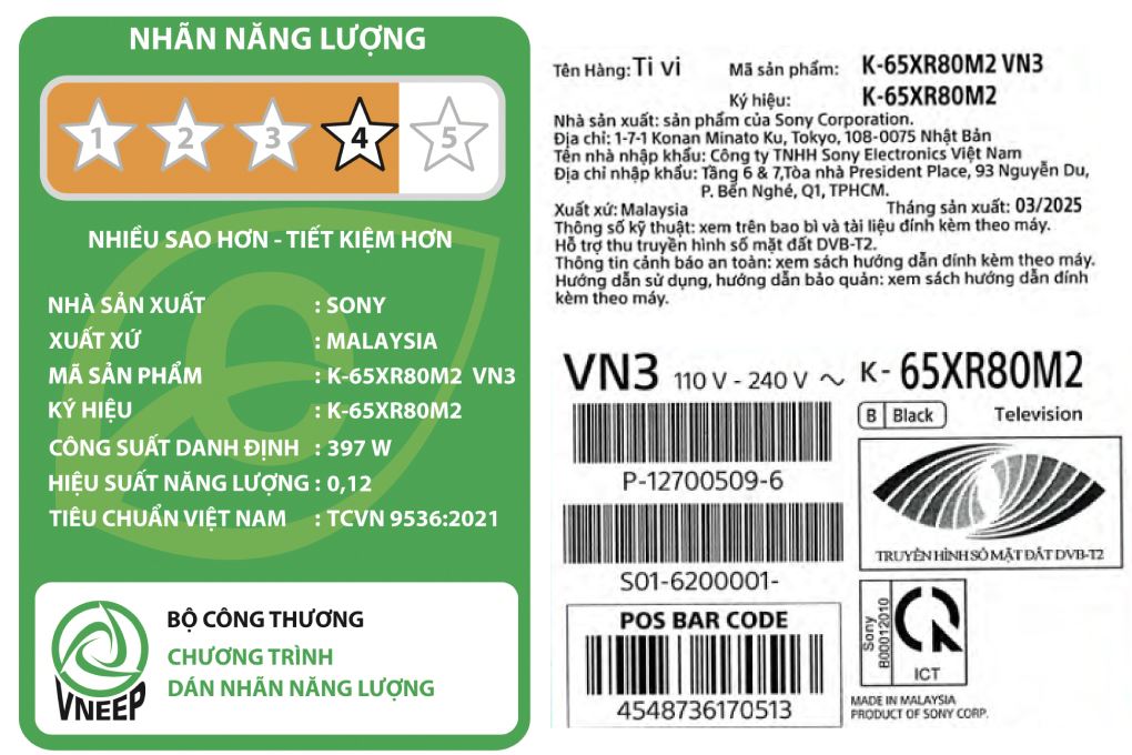 Google Tivi OLED Sony AI 4K 65 inch K-65XR80M2 Màu Đen