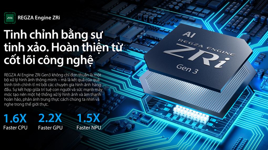 Smart Tivi Mini LED Toshiba AI 4K 65 inch 65Z770RP - Bộ xử lý Smart Tivi Mini LED Toshiba AI 4K 65 inch 65Z770RP - Bộ xử lý