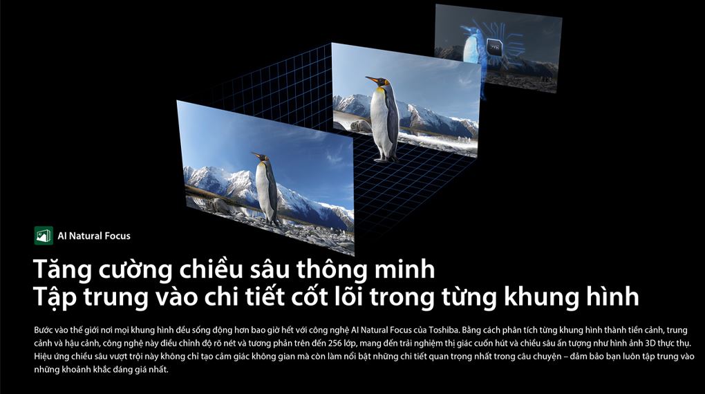 Smart Tivi Mini LED Toshiba AI 4K 65 inch 65Z770RP - AI Natural Focus Smart Tivi Mini LED Toshiba AI 4K 65 inch 65Z770RP - AI Natural Focus