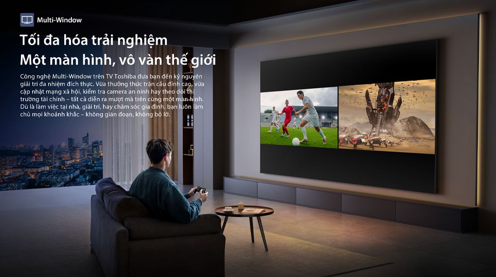 Smart Tivi Mini LED Toshiba AI 4K 65 inch 65Z770RP - Multi Window Smart Tivi Mini LED Toshiba AI 4K 65 inch 65Z770RP - Multi Window