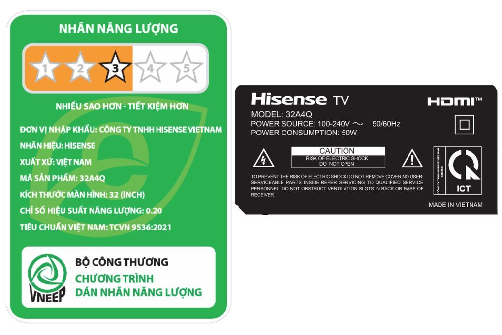 Smart Tivi Hisense 32 inch 32A4Q Màu Đen