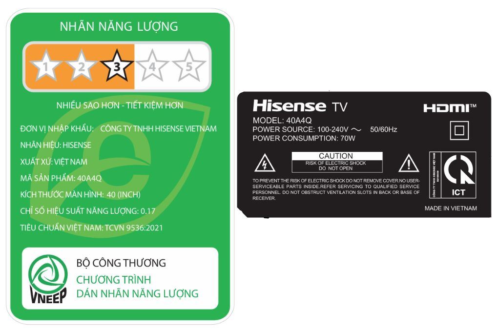 Smart Tivi Hisense FHD 40 inch 40A4Q Màu Đen