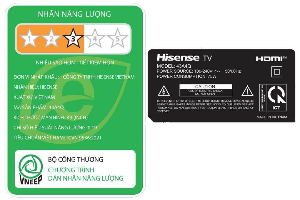 Smart Tivi Hisense FHD 43 inch 43A4Q Màu Đen