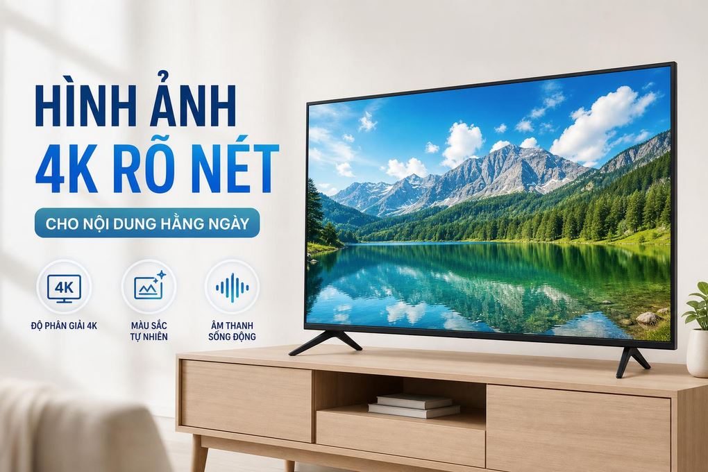 Smart Tivi Hisense 4K 43 inch 43A6Q Màu Đen