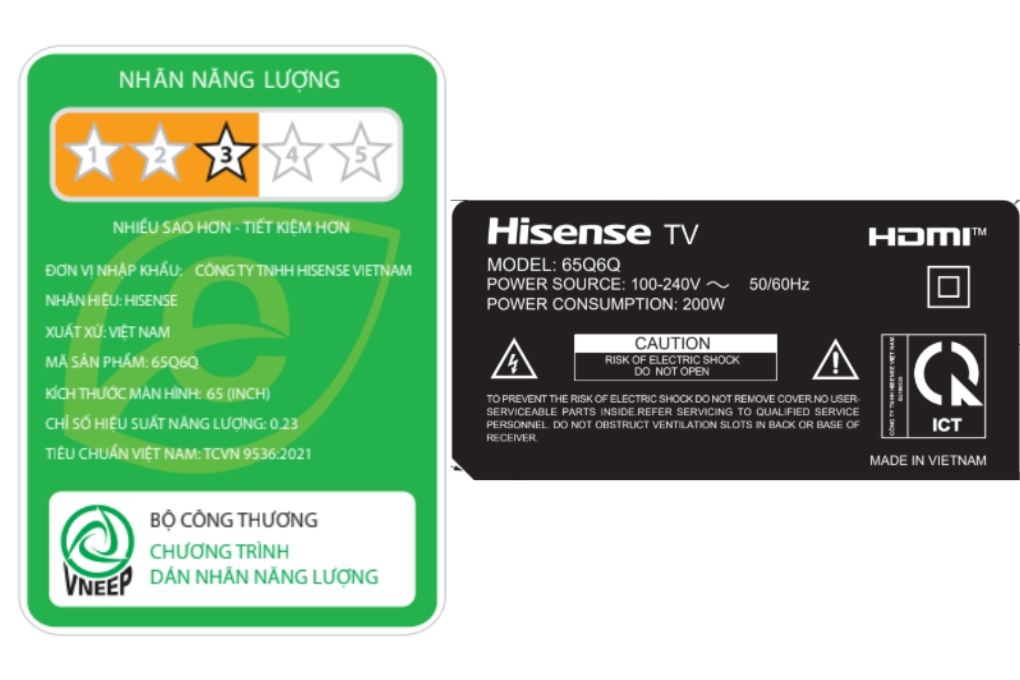 Smart Tivi QLED Hisense 4K 65 inch 65Q6Q Màu Đen