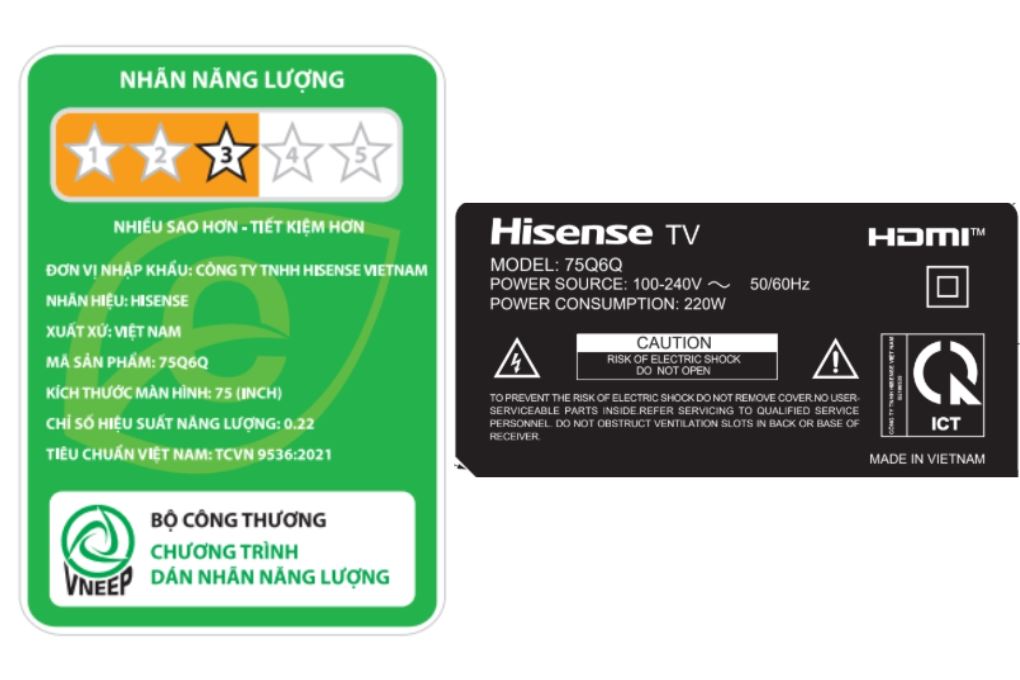 Smart Tivi QLED Hisense 4K 75 inch 75Q6Q Màu Đen