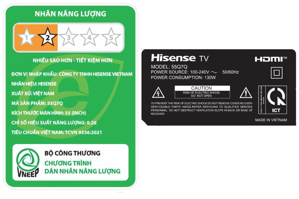 Smart Tivi QLED Hisense AI 4K 55 inch 55Q7Q Màu Đen