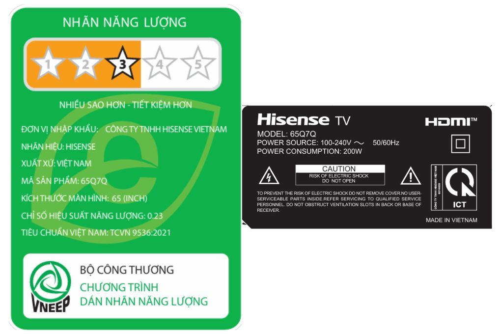 Smart Tivi QLED Hisense AI 4K 65 inch 65Q7Q Màu Đen