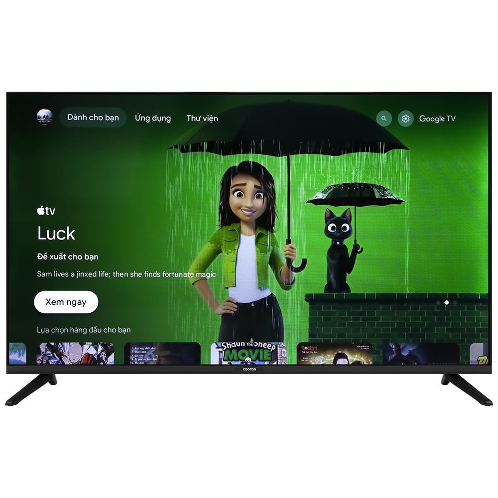 Google Tivi Coocaa FHD 40 inch 40Z85 Màu Đen