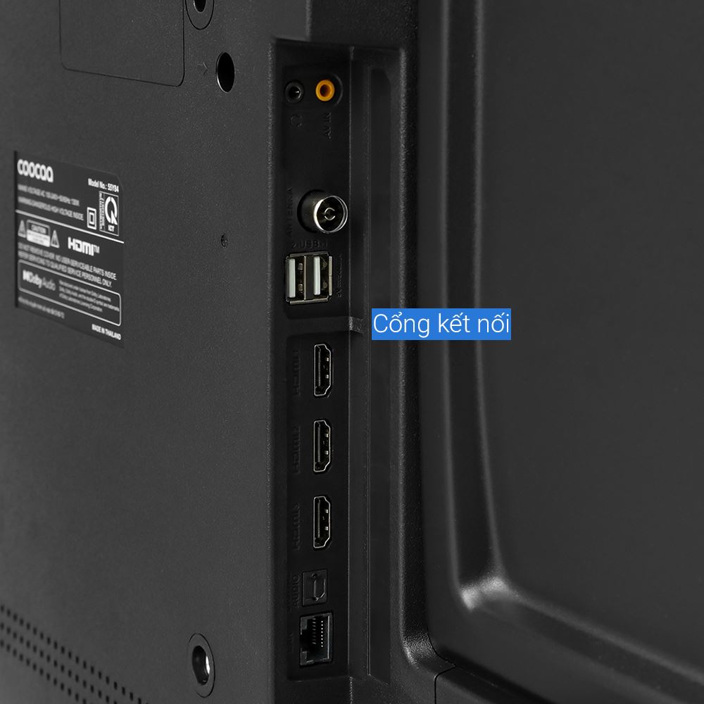 Google Tivi Coocaa 4K 55 inch 55Y84 Màu Đen