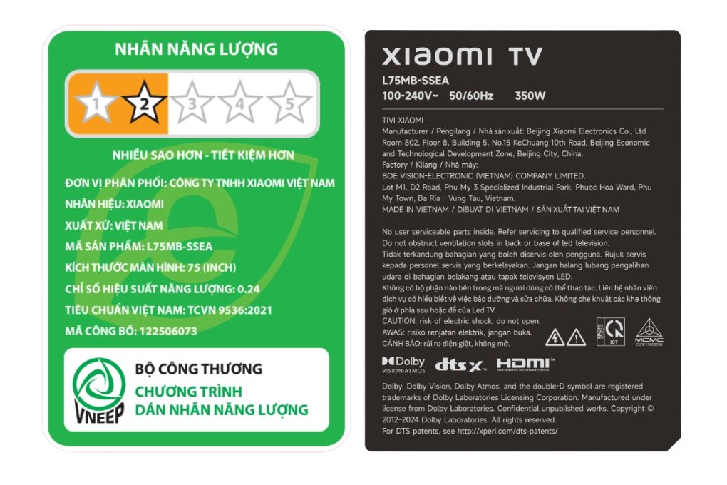 Google Tivi QD-MiniLED Xiaomi S Pro 4K 75 inch L75MB-SSEA 2026 Màu Đen