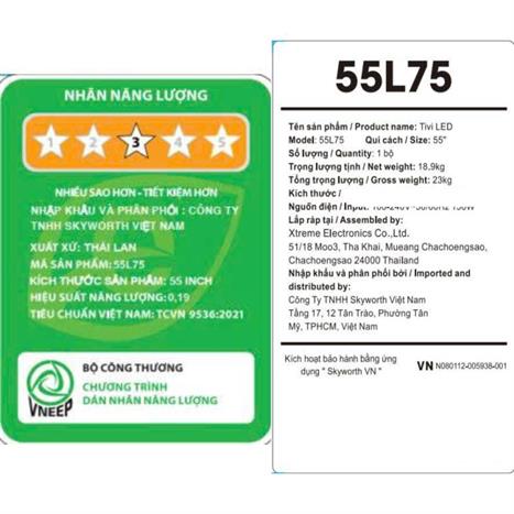 Google Tivi QLED Coocaa 4K 55 inch 55L75 Màu Đen