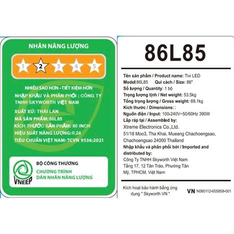 Google Tivi Khung Tranh The Frame Coocaa 4K 86 inch 86L85 Màu Đen