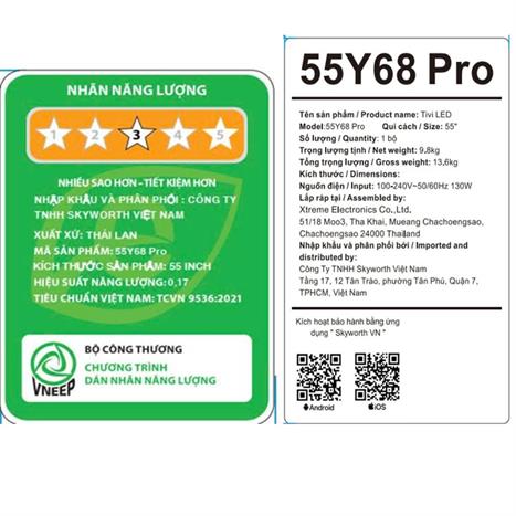 Google Tivi QLED Coocaa 4K 55 inch 55Y68 Pro Màu Đen