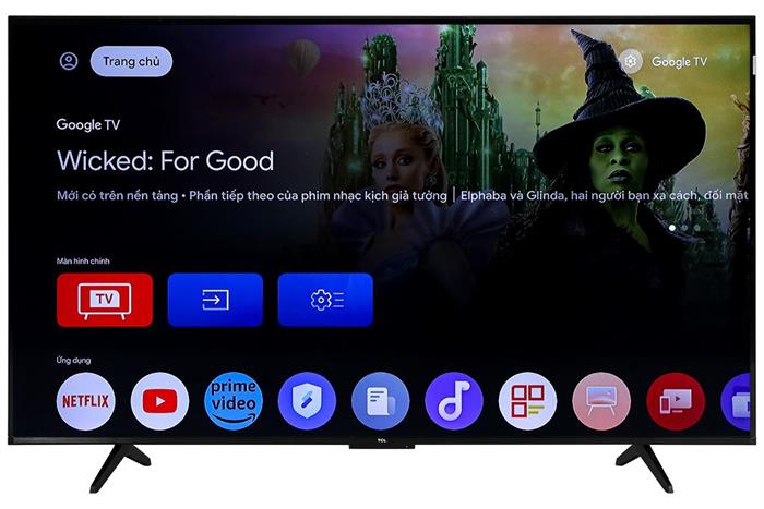 Google Tivi QLED TCL 4K 55 inch 55P7L Màu Đen