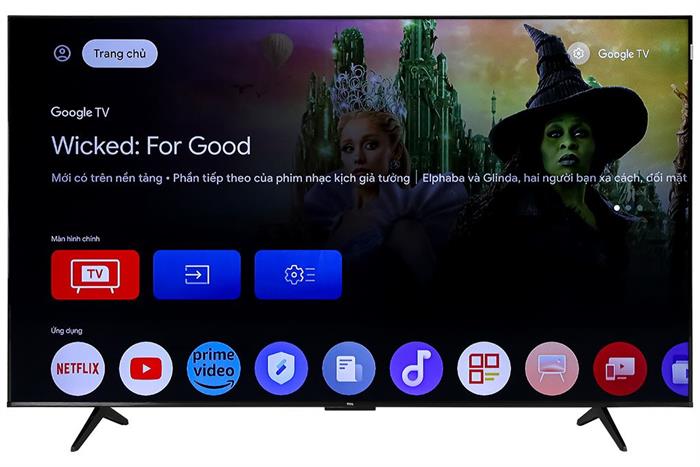 Google Tivi QLED TCL 4K 65 inch 65P7L Màu Đen