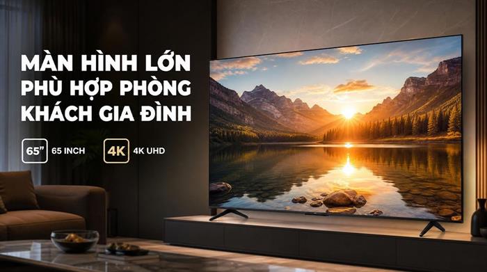 Google Tivi QLED TCL 4K 65 inch 65P7L Màu Đen