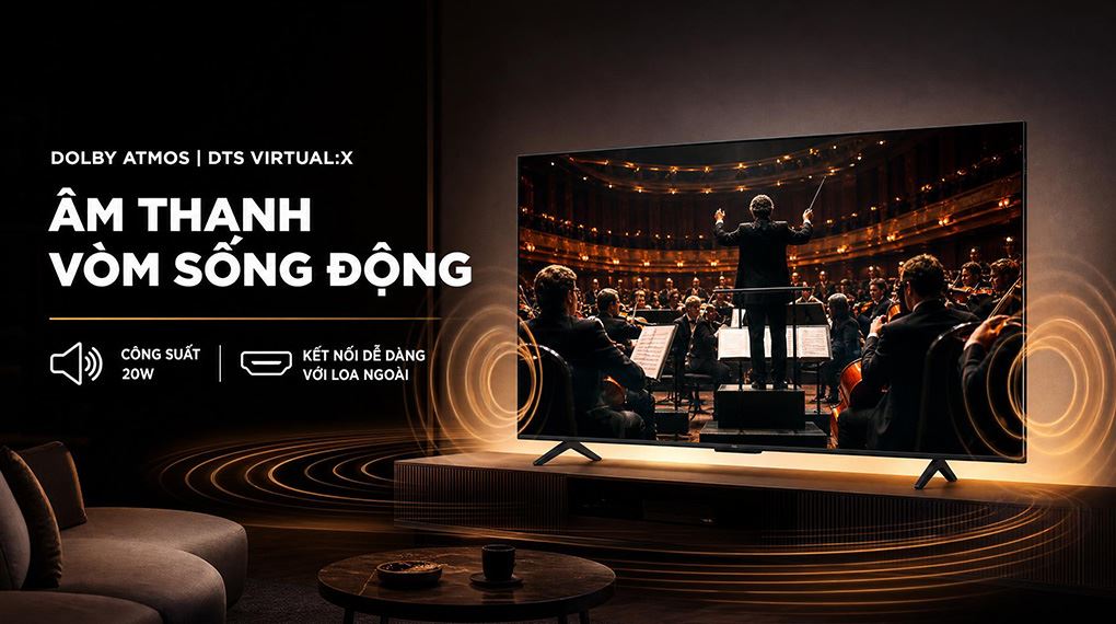 Google Tivi QLED TCL 4K 65 inch 65P7L Màu Đen