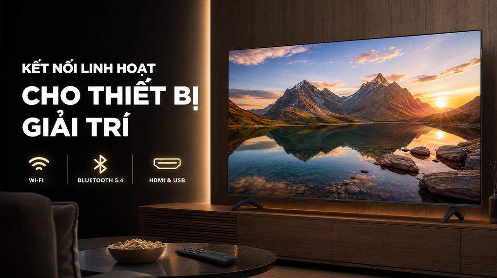 Google Tivi QLED TCL 4K 65 inch 65P7L Màu Đen