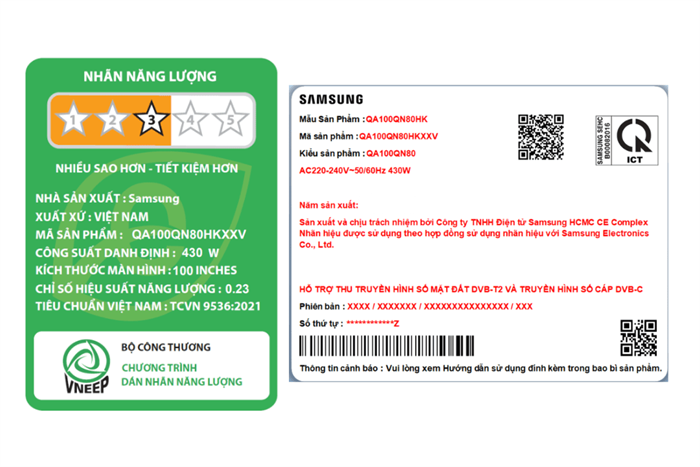 Smart Tivi Neo QLED Samsung AI 4K 100 inch QA100QN80H Màu Đen