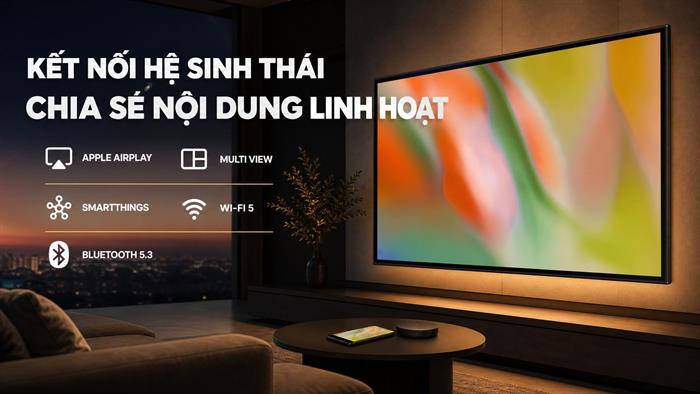 Smart Tivi Mini LED Samsung AI 4K 75 inch UA75M80HA Màu Đen