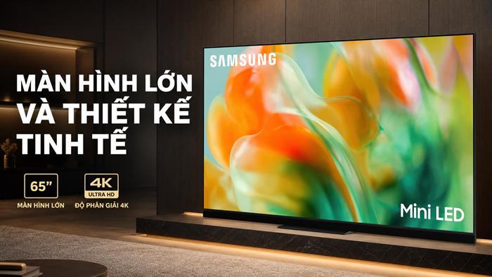 Smart Tivi Mini LED Samsung AI 4K 65 inch UA65M8XHA Màu Đen