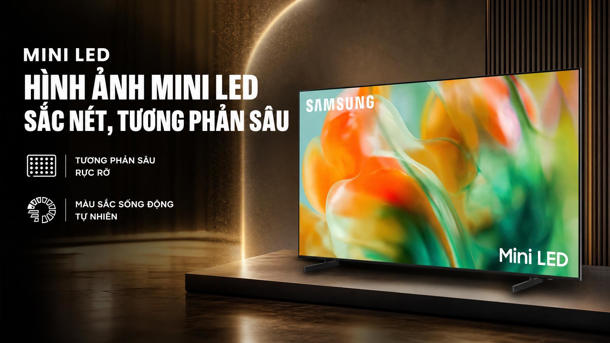 Smart Tivi Mini LED Samsung AI 4K 65 inch UA65M8XHA Màu Đen