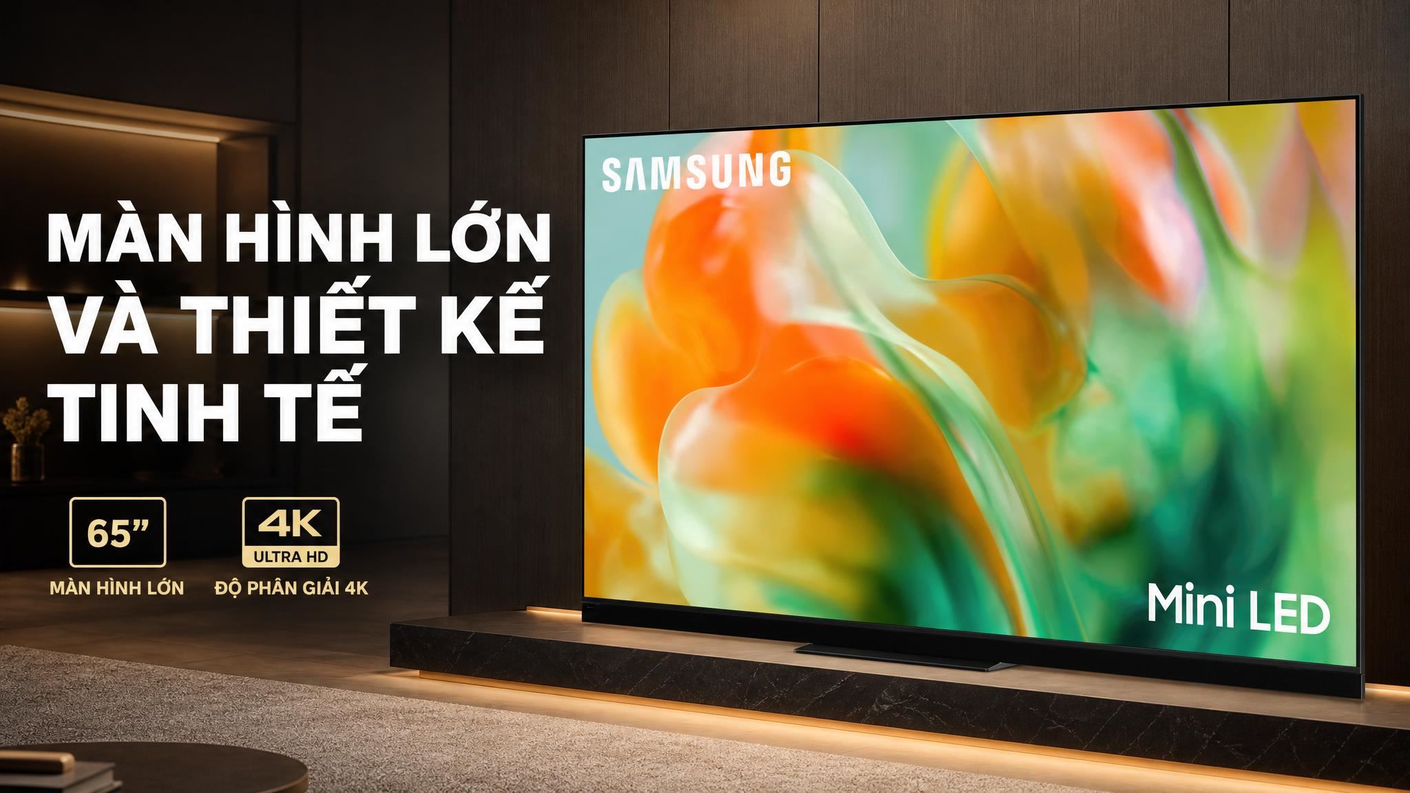 Smart Tivi Mini LED Samsung AI 4K 65 inch UA65M8XHA